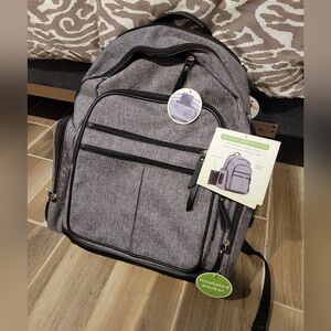 Gray Baby Boom Backpack Diaper Bag